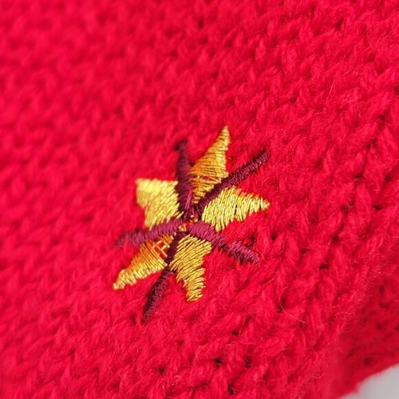 Vintage Red Christmas Snowman Knit Cardigan Sweater Womens Zip Up Holiday Winter - Picture 14 of 16